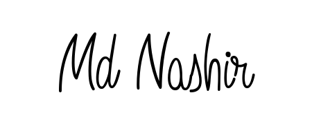 How to make Md Nashir name signature. Use Angelique-Rose-font-FFP style for creating short signs online. This is the latest handwritten sign. Md Nashir signature style 5 images and pictures png
