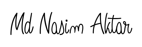 A timeless handwritten aesthetic for Md Nasim Aktar. The Angelique-Rose-font-FFP font gives your signature a handcrafted feel with natural curves. Md Nasim Aktar signature style 5 images and pictures png