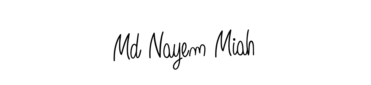 Make a beautiful signature design for name Md Nayem Miah. With this signature (Angelique-Rose-font-FFP) style, you can create a handwritten signature for free. Md Nayem Miah signature style 5 images and pictures png