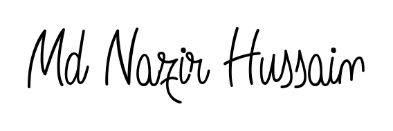 A stylish, flowing autograph style designed for name Md Nazir Hussain using Angelique-Rose-font-FFP typography. Perfect for digital creative projects. Md Nazir Hussain signature style 5 images and pictures png