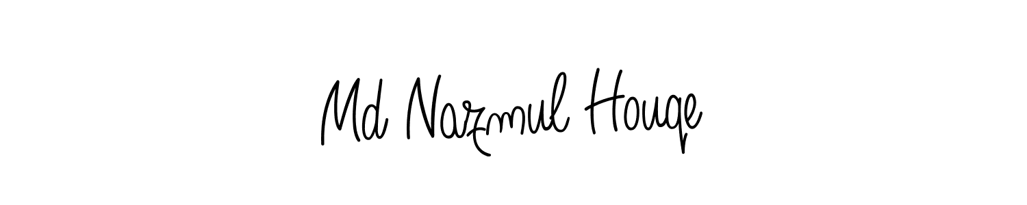 Use a signature maker to create a handwritten signature online. With this signature software, you can design (Angelique-Rose-font-FFP) your own signature for name Md Nazmul Houqe. Md Nazmul Houqe signature style 5 images and pictures png