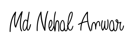 A modern signature idea for name Md Nehal Anwar using Angelique-Rose-font-FFP font. Clean strokes and elegant curves make it stand out instantly. Md Nehal Anwar signature style 5 images and pictures png