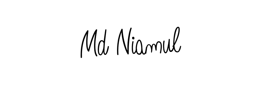 Make a beautiful signature design for name Md Niamul. With this signature (Angelique-Rose-font-FFP) style, you can create a handwritten signature for free. Md Niamul signature style 5 images and pictures png