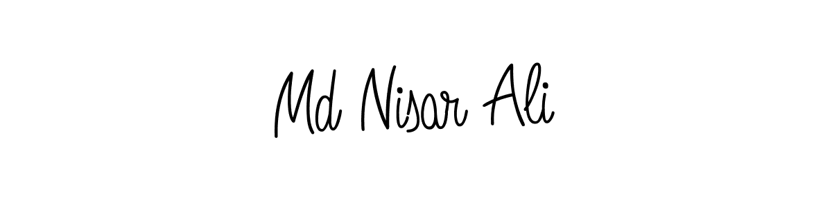 Make a beautiful signature design for name Md Nisar Ali. With this signature (Angelique-Rose-font-FFP) style, you can create a handwritten signature for free. Md Nisar Ali signature style 5 images and pictures png