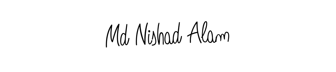 Make a beautiful signature design for name Md Nishad Alam. With this signature (Angelique-Rose-font-FFP) style, you can create a handwritten signature for free. Md Nishad Alam signature style 5 images and pictures png