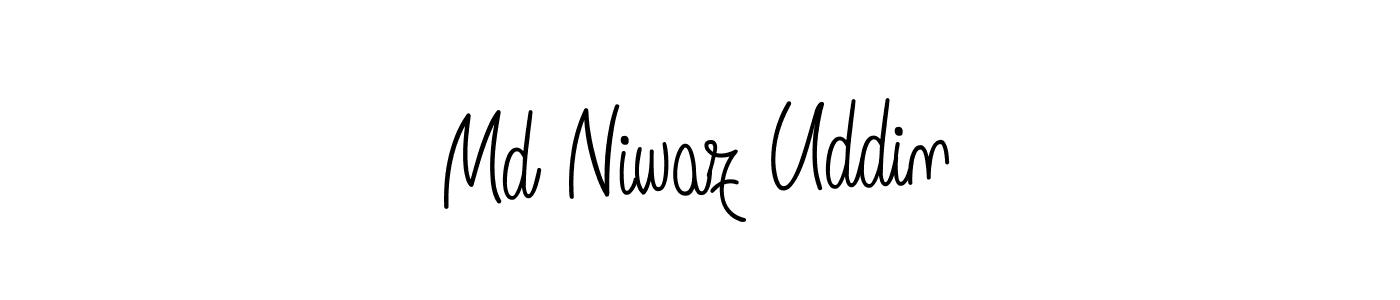 Use a signature maker to create a handwritten signature online. With this signature software, you can design (Angelique-Rose-font-FFP) your own signature for name Md Niwaz Uddin. Md Niwaz Uddin signature style 5 images and pictures png