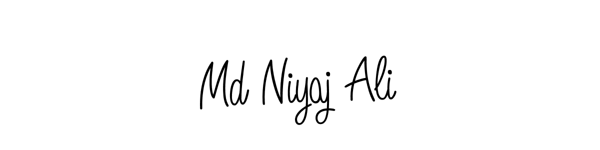 Use a signature maker to create a handwritten signature online. With this signature software, you can design (Angelique-Rose-font-FFP) your own signature for name Md Niyaj Ali. Md Niyaj Ali signature style 5 images and pictures png