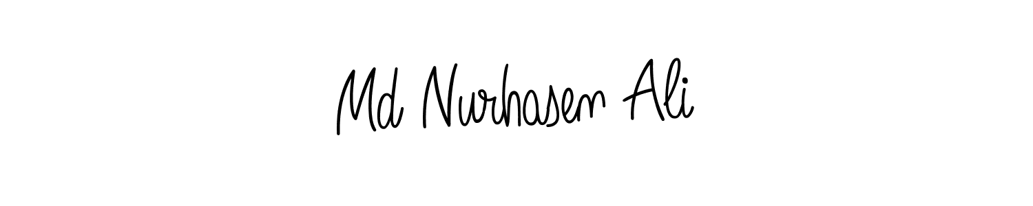 Angelique-Rose-font-FFP is a professional signature style that is perfect for those who want to add a touch of class to their signature. It is also a great choice for those who want to make their signature more unique. Get Md Nurhasen Ali name to fancy signature for free. Md Nurhasen Ali signature style 5 images and pictures png