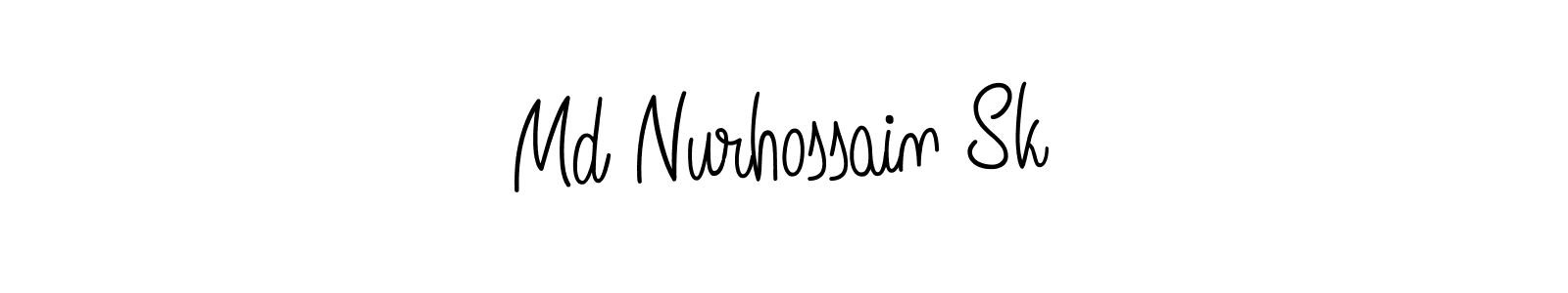 if you are searching for the best signature style for your name Md Nurhossain Sk. so please give up your signature search. here we have designed multiple signature styles  using Angelique-Rose-font-FFP. Md Nurhossain Sk signature style 5 images and pictures png