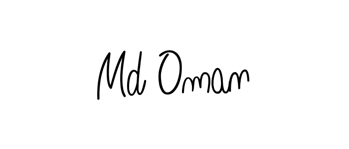 You should practise on your own different ways (Angelique-Rose-font-FFP) to write your name (Md Oman) in signature. don't let someone else do it for you. Md Oman signature style 5 images and pictures png