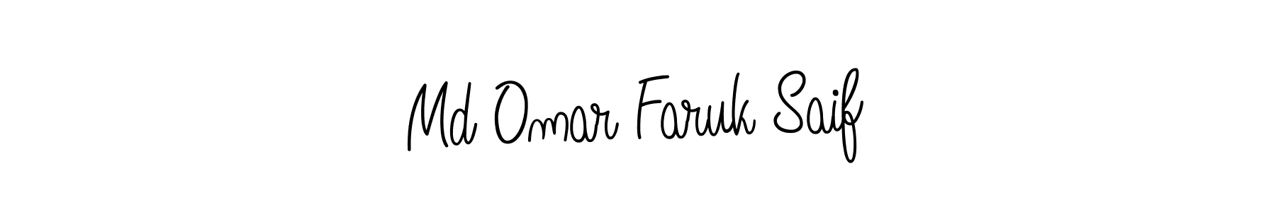 How to make Md Omar Faruk Saif name signature. Use Angelique-Rose-font-FFP style for creating short signs online. This is the latest handwritten sign. Md Omar Faruk Saif signature style 5 images and pictures png