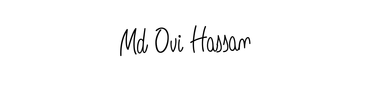 Design your own signature with our free online signature maker. With this signature software, you can create a handwritten (Angelique-Rose-font-FFP) signature for name Md Ovi Hassan. Md Ovi Hassan signature style 5 images and pictures png