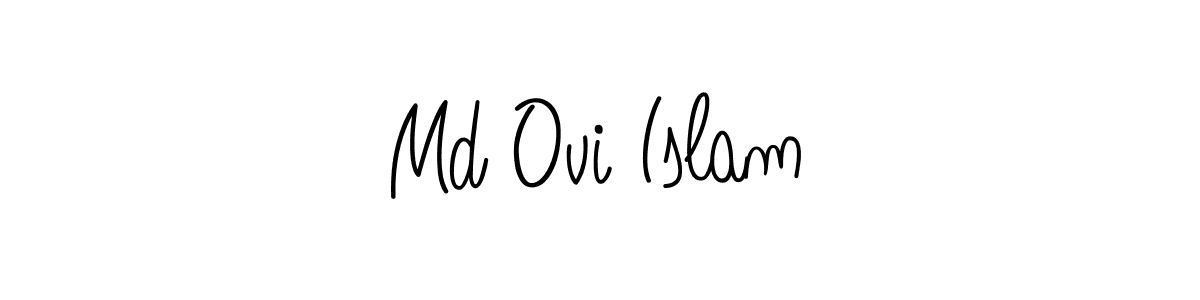 Use a signature maker to create a handwritten signature online. With this signature software, you can design (Angelique-Rose-font-FFP) your own signature for name Md Ovi Islam. Md Ovi Islam signature style 5 images and pictures png