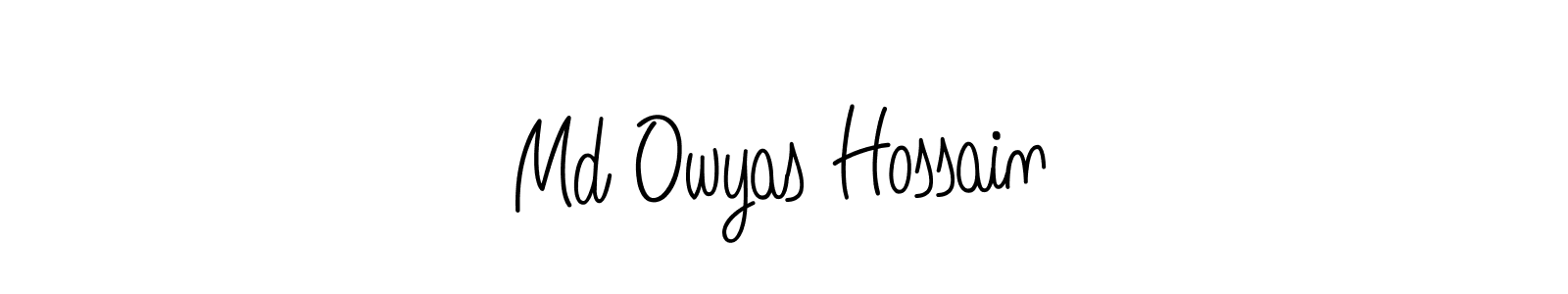 You should practise on your own different ways (Angelique-Rose-font-FFP) to write your name (Md Owyas Hossain) in signature. don't let someone else do it for you. Md Owyas Hossain signature style 5 images and pictures png