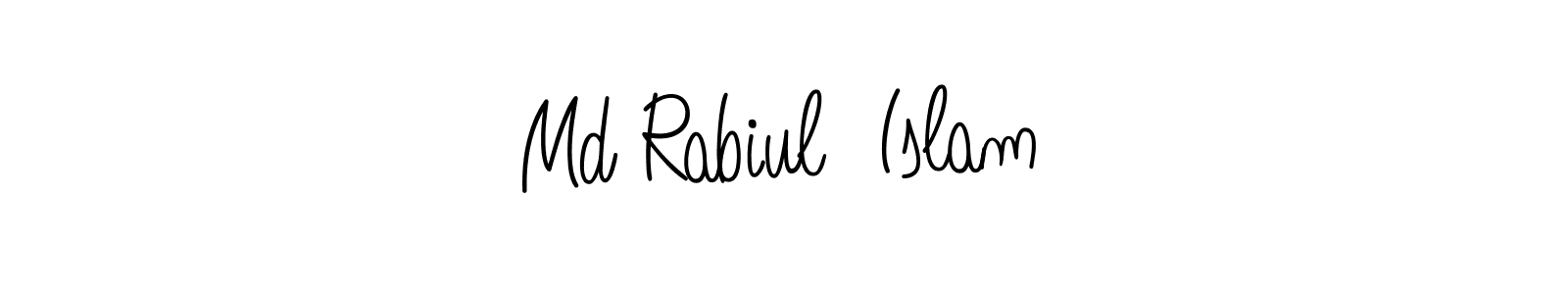 You should practise on your own different ways (Angelique-Rose-font-FFP) to write your name (Md Rabiul  Islam) in signature. don't let someone else do it for you. Md Rabiul  Islam signature style 5 images and pictures png