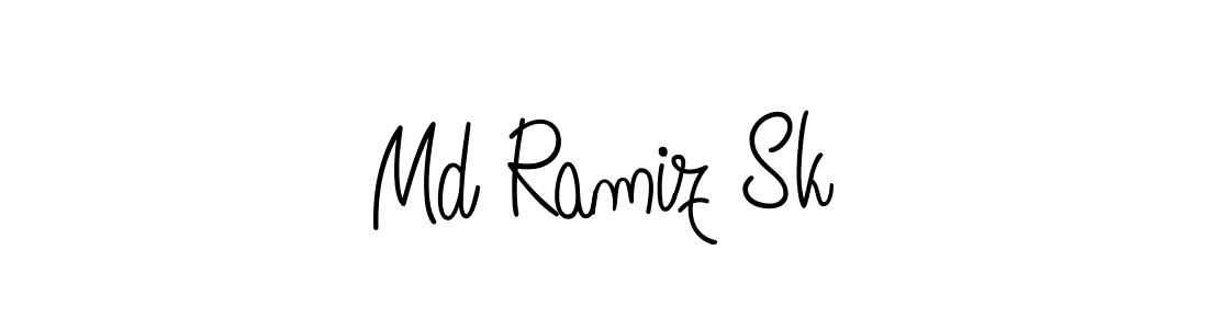 if you are searching for the best signature style for your name Md Ramiz Sk. so please give up your signature search. here we have designed multiple signature styles  using Angelique-Rose-font-FFP. Md Ramiz Sk signature style 5 images and pictures png