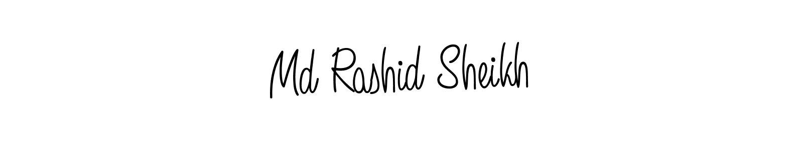 Make a beautiful signature design for name Md Rashid Sheikh. With this signature (Angelique-Rose-font-FFP) style, you can create a handwritten signature for free. Md Rashid Sheikh signature style 5 images and pictures png