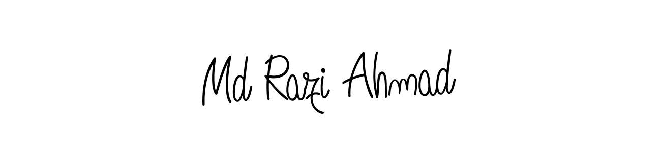 Use a signature maker to create a handwritten signature online. With this signature software, you can design (Angelique-Rose-font-FFP) your own signature for name Md Razi Ahmad. Md Razi Ahmad signature style 5 images and pictures png