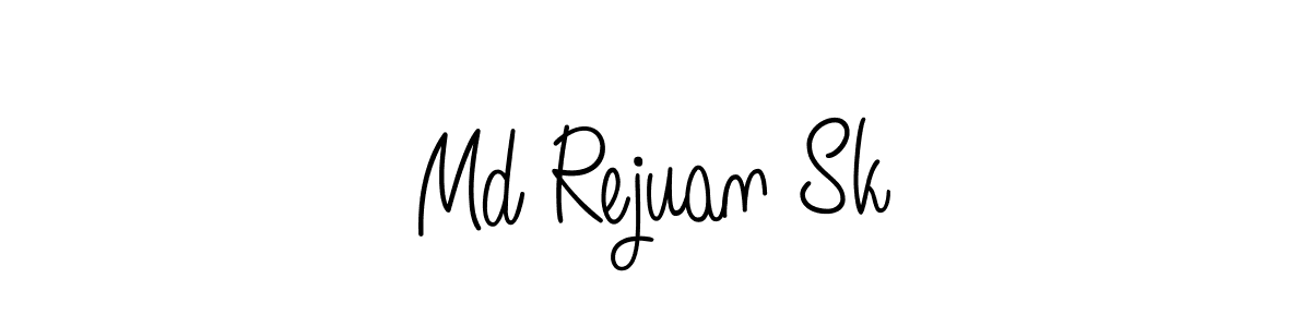 You should practise on your own different ways (Angelique-Rose-font-FFP) to write your name (Md Rejuan Sk) in signature. don't let someone else do it for you. Md Rejuan Sk signature style 5 images and pictures png