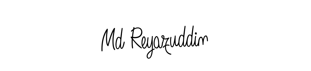 The best way (Angelique-Rose-font-FFP) to make a short signature is to pick only two or three words in your name. The name Md Reyazuddin include a total of six letters. For converting this name. Md Reyazuddin signature style 5 images and pictures png