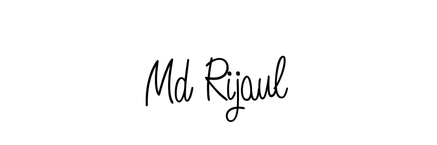 Make a beautiful signature design for name Md Rijaul. With this signature (Angelique-Rose-font-FFP) style, you can create a handwritten signature for free. Md Rijaul signature style 5 images and pictures png