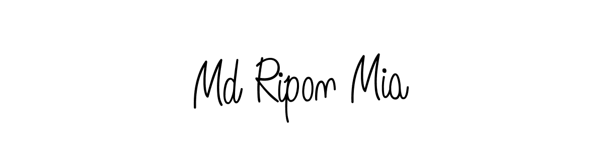 Make a beautiful signature design for name Md Ripon Mia. With this signature (Angelique-Rose-font-FFP) style, you can create a handwritten signature for free. Md Ripon Mia signature style 5 images and pictures png