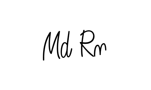 Use a signature maker to create a handwritten signature online. With this signature software, you can design (Angelique-Rose-font-FFP) your own signature for name Md Rn. Md Rn signature style 5 images and pictures png