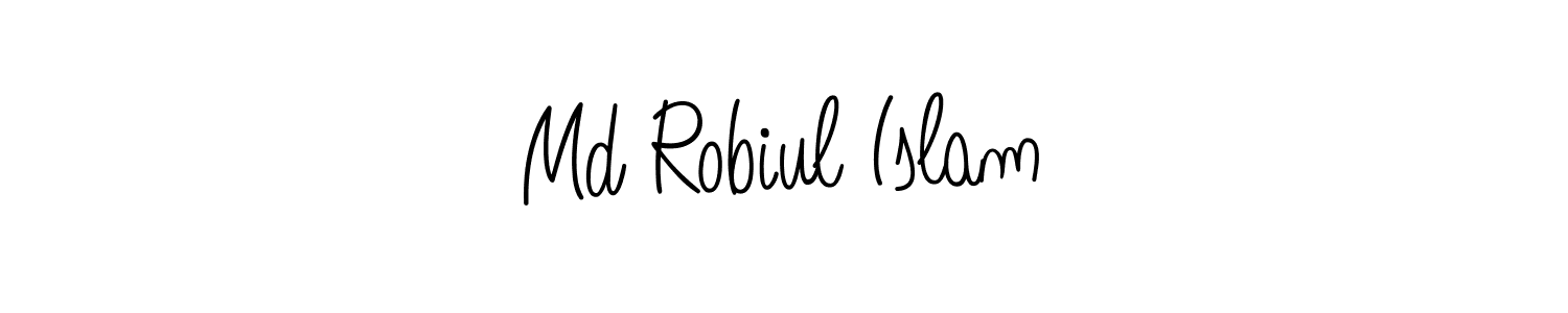 How to make Md Robiul Islam name signature. Use Angelique-Rose-font-FFP style for creating short signs online. This is the latest handwritten sign. Md Robiul Islam signature style 5 images and pictures png