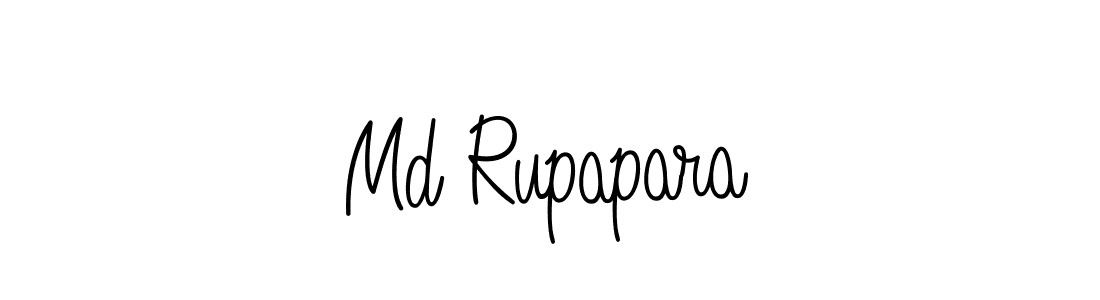 Use a signature maker to create a handwritten signature online. With this signature software, you can design (Angelique-Rose-font-FFP) your own signature for name Md Rupapara. Md Rupapara signature style 5 images and pictures png