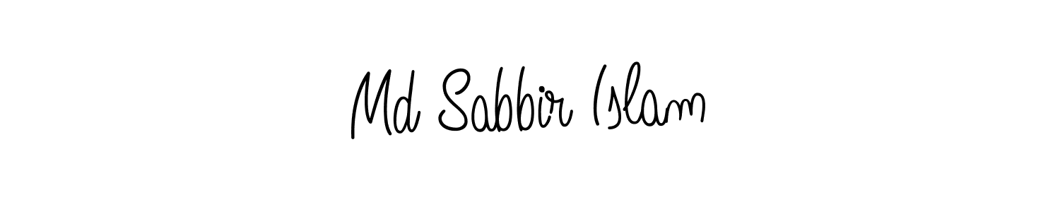 You should practise on your own different ways (Angelique-Rose-font-FFP) to write your name (Md Sabbir Islam) in signature. don't let someone else do it for you. Md Sabbir Islam signature style 5 images and pictures png