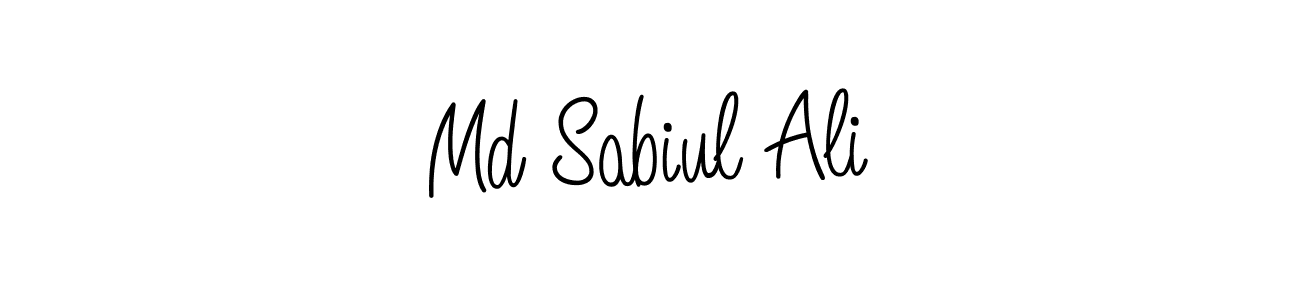 Use a signature maker to create a handwritten signature online. With this signature software, you can design (Angelique-Rose-font-FFP) your own signature for name Md Sabiul Ali. Md Sabiul Ali signature style 5 images and pictures png