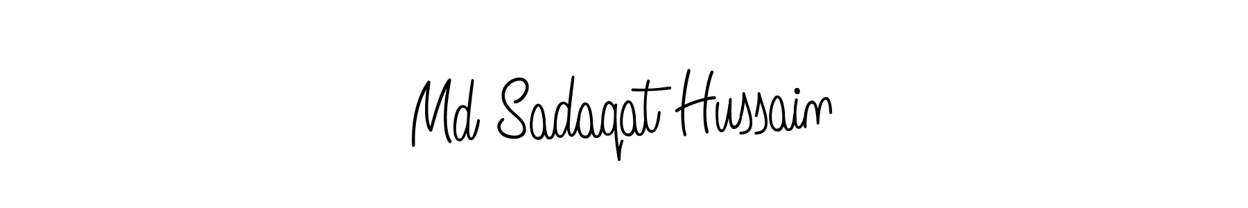 How to make Md Sadaqat Hussain name signature. Use Angelique-Rose-font-FFP style for creating short signs online. This is the latest handwritten sign. Md Sadaqat Hussain signature style 5 images and pictures png