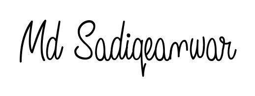 Designed for modern professionals: Md Sadiqeanwar name signature crafted with Angelique-Rose-font-FFP script. Ready for digital PDF workflows. Md Sadiqeanwar signature style 5 images and pictures png