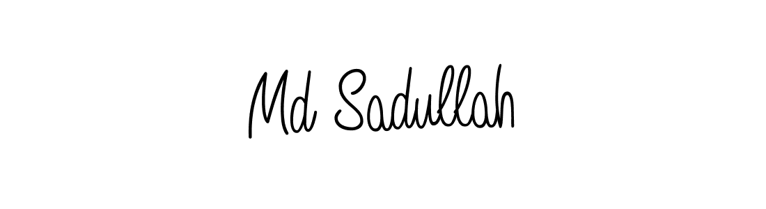 The best way (Angelique-Rose-font-FFP) to make a short signature is to pick only two or three words in your name. The name Md Sadullah include a total of six letters. For converting this name. Md Sadullah signature style 5 images and pictures png