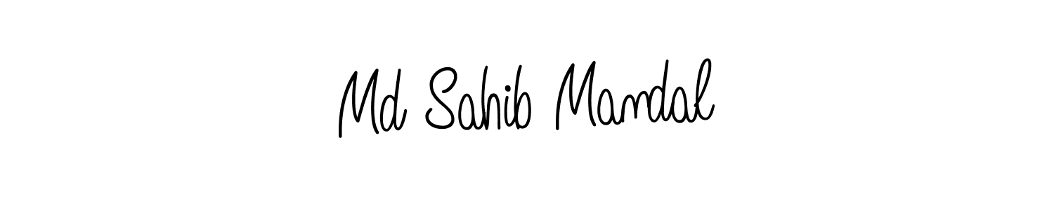 The best way (Angelique-Rose-font-FFP) to make a short signature is to pick only two or three words in your name. The name Md Sahib Mandal include a total of six letters. For converting this name. Md Sahib Mandal signature style 5 images and pictures png