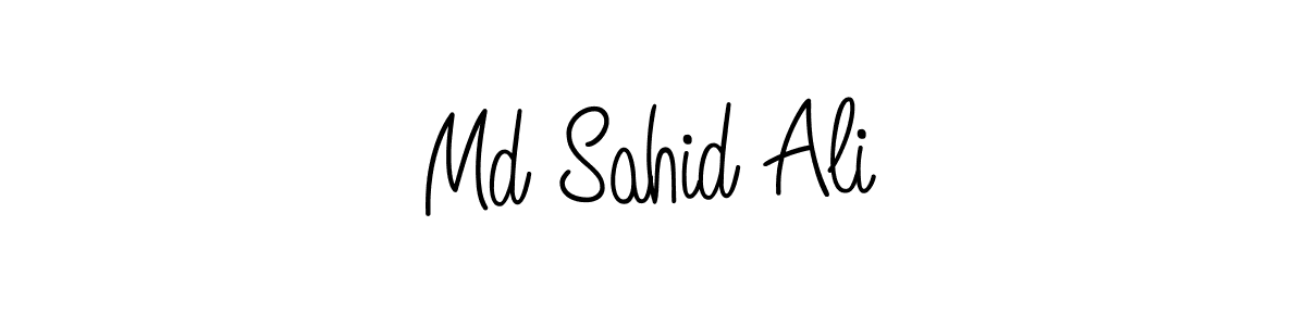 The best way (Angelique-Rose-font-FFP) to make a short signature is to pick only two or three words in your name. The name Md Sahid Ali include a total of six letters. For converting this name. Md Sahid Ali signature style 5 images and pictures png