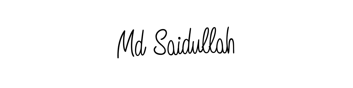 How to make Md Saidullah name signature. Use Angelique-Rose-font-FFP style for creating short signs online. This is the latest handwritten sign. Md Saidullah signature style 5 images and pictures png