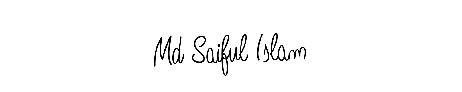 Use a signature maker to create a handwritten signature online. With this signature software, you can design (Angelique-Rose-font-FFP) your own signature for name Md Saiful Islam. Md Saiful Islam signature style 5 images and pictures png