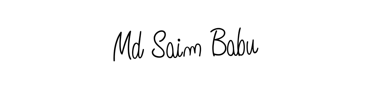 Make a beautiful signature design for name Md Saim Babu. With this signature (Angelique-Rose-font-FFP) style, you can create a handwritten signature for free. Md Saim Babu signature style 5 images and pictures png