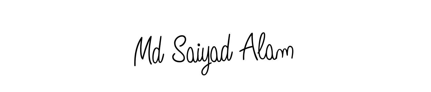 The best way (Angelique-Rose-font-FFP) to make a short signature is to pick only two or three words in your name. The name Md Saiyad Alam include a total of six letters. For converting this name. Md Saiyad Alam signature style 5 images and pictures png