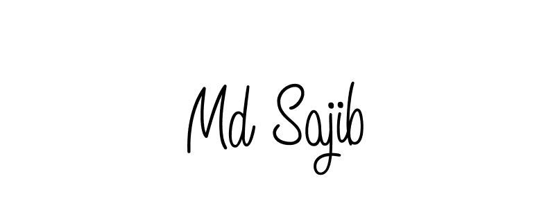How to make Md Sajib name signature. Use Angelique-Rose-font-FFP style for creating short signs online. This is the latest handwritten sign. Md Sajib signature style 5 images and pictures png
