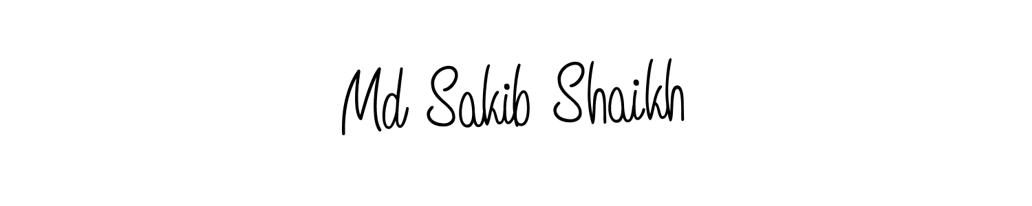 Design your own signature with our free online signature maker. With this signature software, you can create a handwritten (Angelique-Rose-font-FFP) signature for name Md Sakib Shaikh. Md Sakib Shaikh signature style 5 images and pictures png