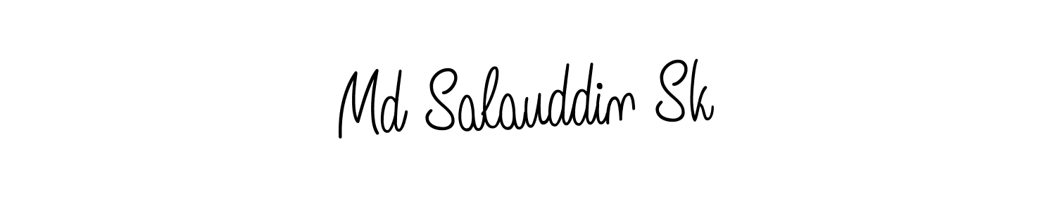 Design your own signature with our free online signature maker. With this signature software, you can create a handwritten (Angelique-Rose-font-FFP) signature for name Md Salauddin Sk. Md Salauddin Sk signature style 5 images and pictures png