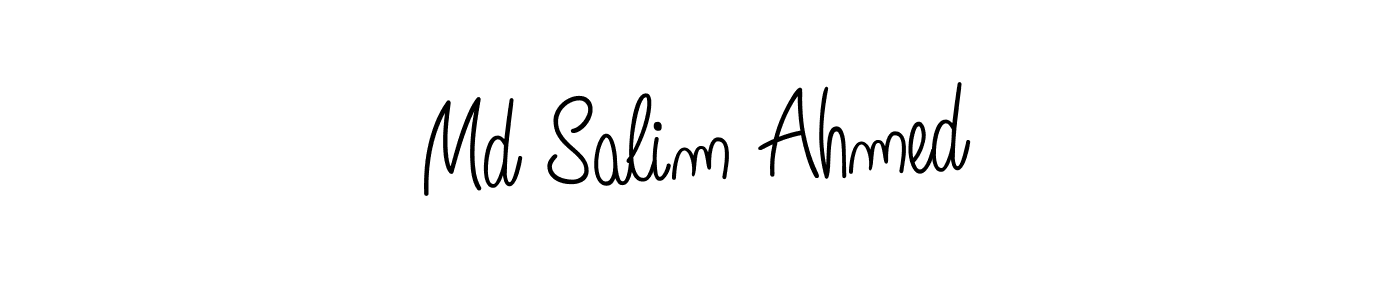 Make a beautiful signature design for name Md Salim Ahmed. With this signature (Angelique-Rose-font-FFP) style, you can create a handwritten signature for free. Md Salim Ahmed signature style 5 images and pictures png