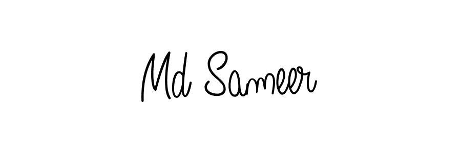 Md Sameer stylish signature style. Best Handwritten Sign (Angelique-Rose-font-FFP) for my name. Handwritten Signature Collection Ideas for my name Md Sameer. Md Sameer signature style 5 images and pictures png