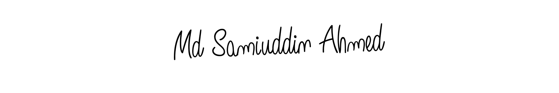 Use a signature maker to create a handwritten signature online. With this signature software, you can design (Angelique-Rose-font-FFP) your own signature for name Md Samiuddin Ahmed. Md Samiuddin Ahmed signature style 5 images and pictures png