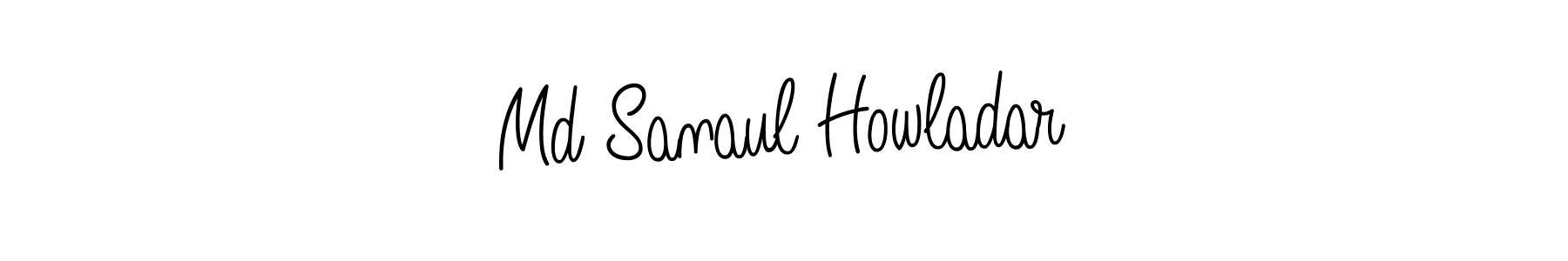 Also we have Md Sanaul Howladar name is the best signature style. Create professional handwritten signature collection using Angelique-Rose-font-FFP autograph style. Md Sanaul Howladar signature style 5 images and pictures png