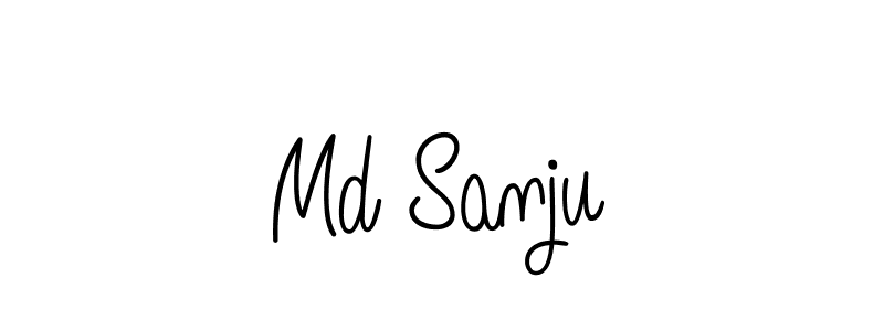 if you are searching for the best signature style for your name Md Sanju. so please give up your signature search. here we have designed multiple signature styles  using Angelique-Rose-font-FFP. Md Sanju signature style 5 images and pictures png