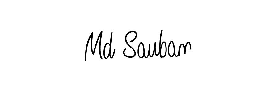 Make a beautiful signature design for name Md Sauban. With this signature (Angelique-Rose-font-FFP) style, you can create a handwritten signature for free. Md Sauban signature style 5 images and pictures png