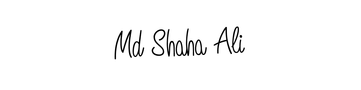 Use a signature maker to create a handwritten signature online. With this signature software, you can design (Angelique-Rose-font-FFP) your own signature for name Md Shaha Ali. Md Shaha Ali signature style 5 images and pictures png